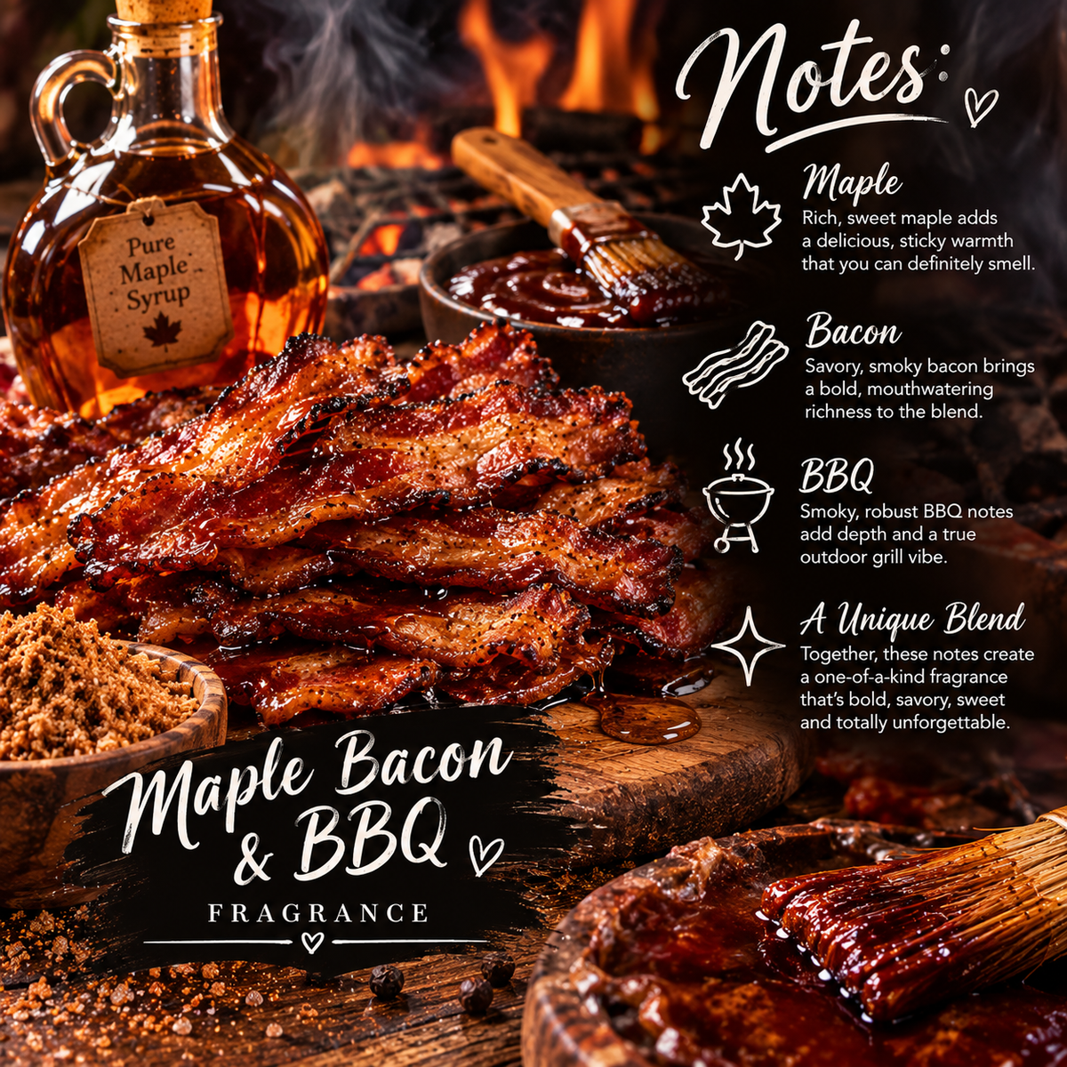 Maple glazed bacon