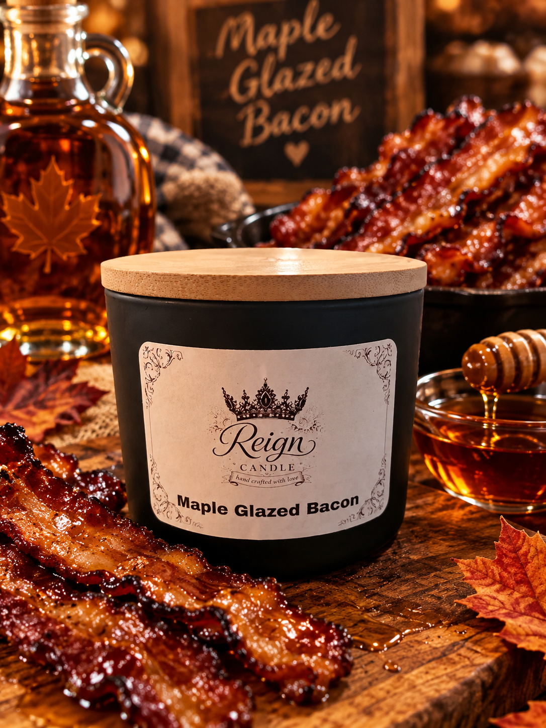 Maple glazed bacon